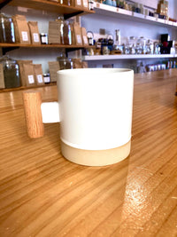 Glazed Retro Tea Cup with Wood handle